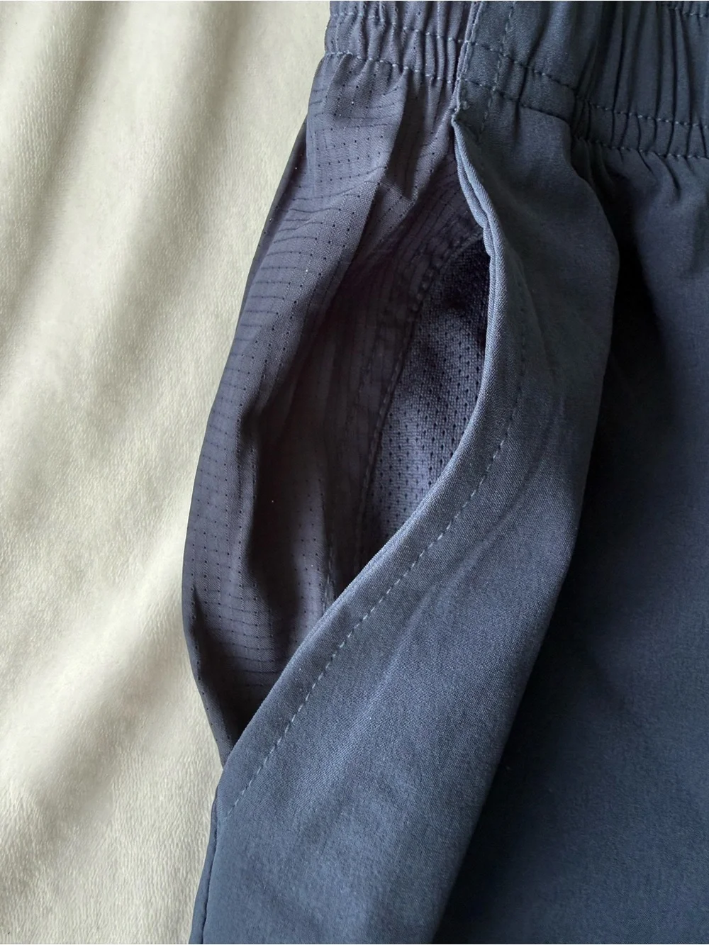 Nike Navy Athletic Performance Shorts with White Swoosh